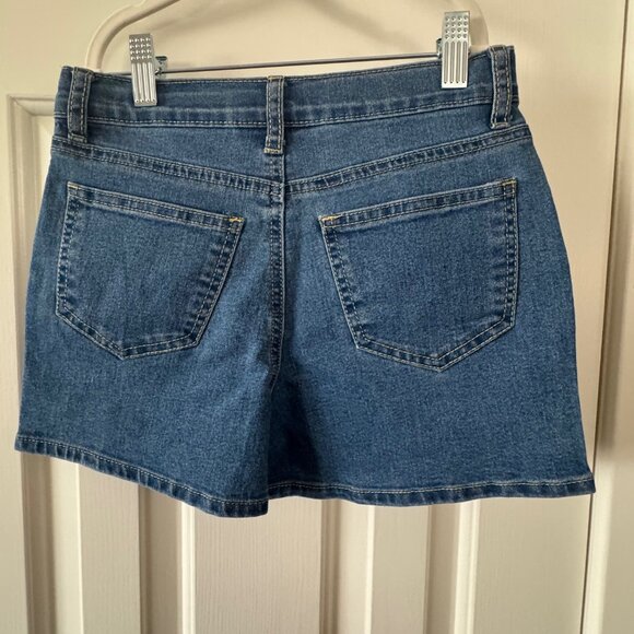 Social Academy Girls Adjustable Waist Medium Wash Wrap Skort Size 10 New - Picture 10 of 12